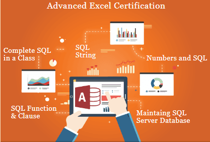 Excel Training in Laxmi Nagar, Ganesh Nagar, Delhi by SLA Institute, with MS Access & SQL, VBA/Macros, Tableau, Power BI Certification, 100% Job,