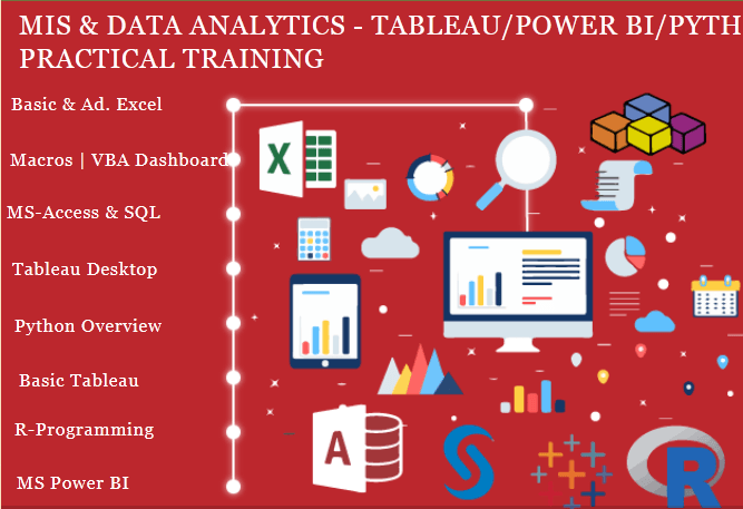 MIS Course in  Laxmi Nagar, Delhi, Noida, SLA Institute, Excel, VBA, SQL, Power BI, Tableau Certification, 100% Job Guarantee