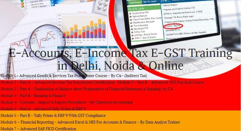 GST, ITR  and  Accounting Course Delhi, Independence Day Offer till 15 Aug, Free SAP FICO Certification by SLA Consultants India — photo 1