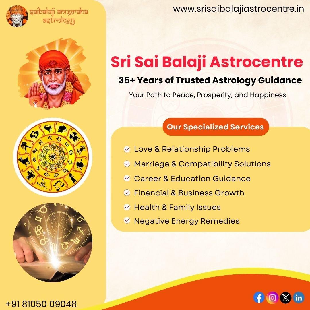 Top Astrologer in Bangalore for Health & Financial Solutions|www.srisaibalajiastrocentre.in — photo 1