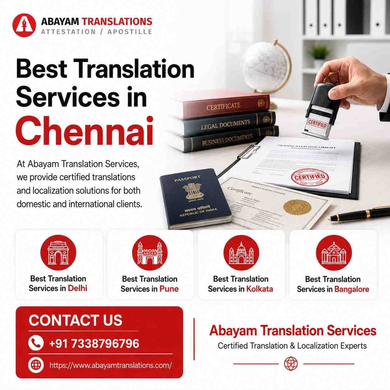 Best Translation Services in Chennai | Certified & Professional Translation